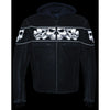 Milwaukee Leather MLM1562 Men's Distressed Grey Leather Jacket with Reflective Skulls