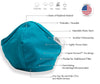 Air Soul MP7923FM Blue and White Protective Face Mask with Optional Filter Pocket