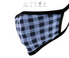 Milwaukee Leather (Multi-Pack) MP7924FM 'Blue Checkered' 100 % Cotton Protective Face Mask with Optional Filter Pocket