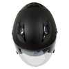 Milwaukee Performance Helmets MPH9805DOT 'Shift' Open Face 3/4 Matte Black Helmet for Men and Women Biker with Drop Down Tinted Visor