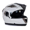Milwaukee Helmets MPH9807DOT 'Ionized' Gloss White Advanced Motorcycle Modular Helmet for Men and Women Biker w/ Drop Down Visor