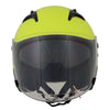 Milwaukee Helmets MPH9823DOT 'Shift' Open Face 3/4 Neon Yellow Helmet for Men and Women Biker with Drop Down Tinted Visor