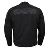 Milwaukee Leather MPM1730 Black Padded Textile Motorcycle Jacket for Men w/ Reflective Skulls - All Season Motorcycle Jacket