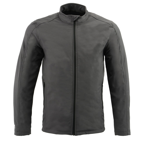 Milwaukee Leather MPM1763 Men's Grey Waterproof Lightweight Soft Shell Jacket