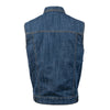 Milwaukee Motorcycle Clothing Company MV3850 Men's Blue Denim Stone Washed Motorcycle Vest