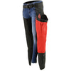 Milwaukee Leather SH1956 Women's 'Winged' Black and Red Textile Chaps