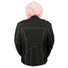 NexGen SH1966 Ladies Black and Pink 3/4 Jacket with Reflective Tribal and Hoodie