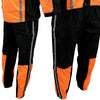 Milwaukee Leather SH233102 Men's Black and Orange Water Resistant Rain Suit with Reflective Tape