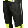 NexGen SH233113 Men's Black and Neon Green Water Resistant Motorcycle-Outdoors Rain Suit with Reflective Tape