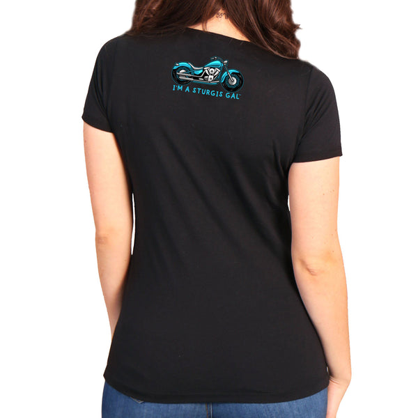 Hot Leathers SPL1840 Women's Black 2023 Sturgis Sturgis Gal T-Shirt