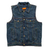Hot Leathers VSM6001 Men's Blue Denim Vest