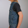 Hot Leathers VSM6001 Men's Blue Denim Vest