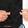Hot Leathers VSM6102 Men's Classic Black Denim Vest with Side Laces