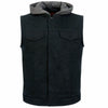 Hot Leathers VSM6201 Men's Black 'Conceal and Carry' Hooded Denim Club Style Vest