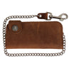 Hot Leathers WLA3002 Brown Buffalo Nickel Snap Bi-Fold Wallet with Chain