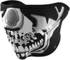 ZanHeadgear WNFM023H Neoprene Half Face Mask Chrome Skull