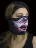 ZanHeadgear WNFM082H Half Mask Neoprene Reversible Sugar Skull To Purple