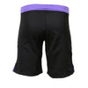 X-Fitness XFM7004 Men's Black and Purple MMA Fight Shorts - BJJ, No Gi, Grappling, Jiu Jitsu Combat