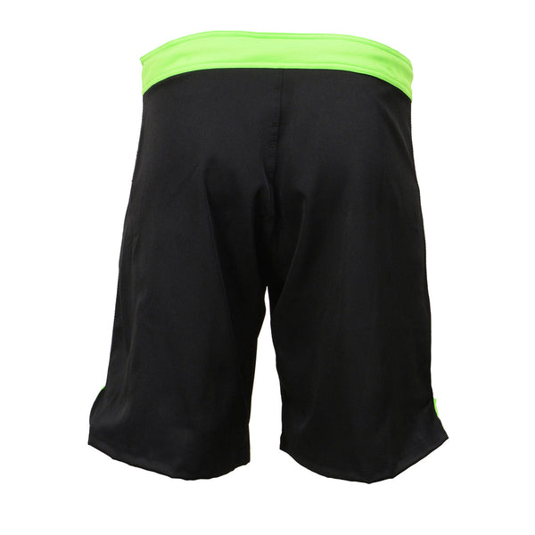 X-Fitness XFM7004 Men's Black and Green MMA Fight Shorts - BJJ, No Gi, Grappling, Jiu Jitsu Combat