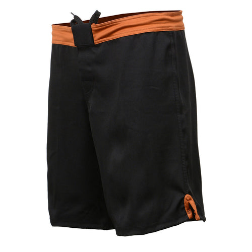 X-Fitness XFM7004 Men's Black and Brown MMA Fight Shorts - BJJ, No Gi, Grappling, Jiu Jitsu Combat