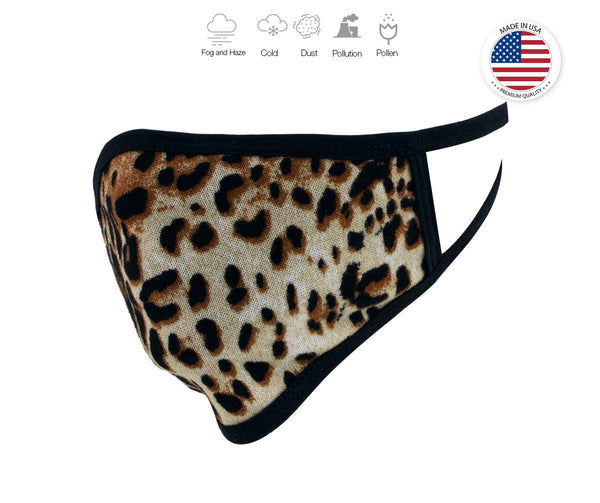 Xelement XS8005 'Leopard Print' USA Made 100 % Cotton Protective Face Mask