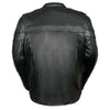 Z1R1408 Men’s ‘45’ Black Sport Vented Black Leather Moto Jacket